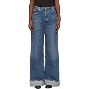 Agolde Blue Wide Leg Jeans